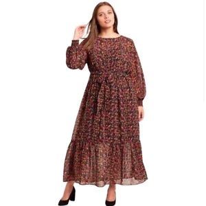 Ava & Viv Floral Maxi Dress Size 3X